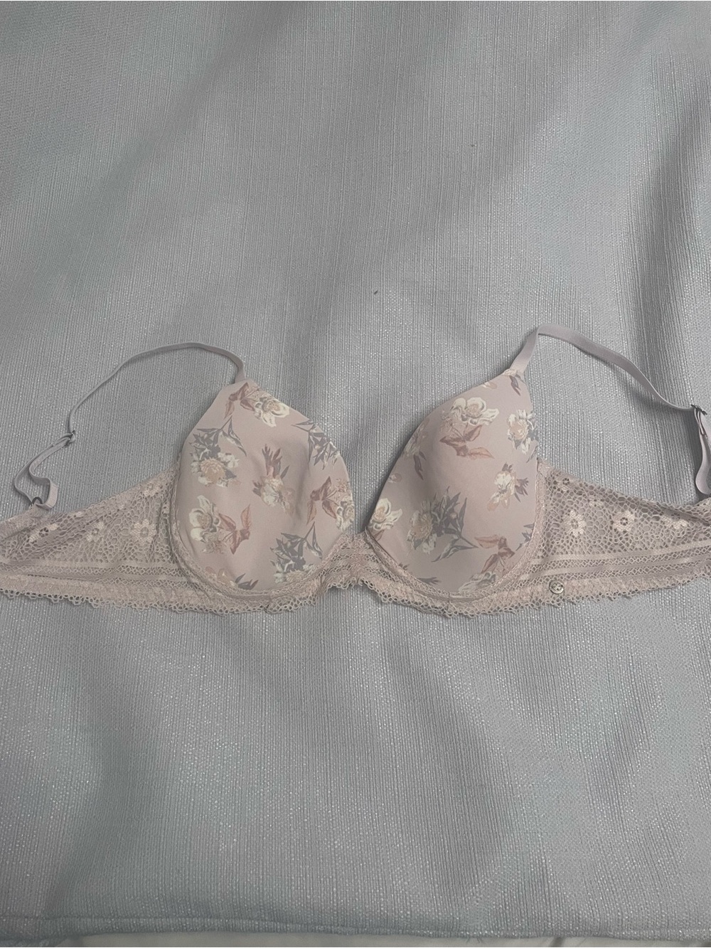Lucky Brand Light Blush Floral Lace Underwire Bra